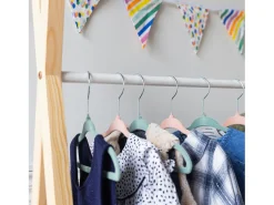 Roupeiro infantil de madeira e branco com gaveta LOU