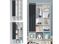 Roupeiro para crianças branco 105.8x38x178.1 luigi