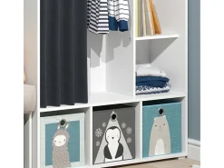 Roupeiro para crianças branco 105.8x38x178.1 luigi