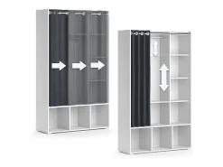 Roupeiro para crianças branco 105.8x38x178.1 luigi