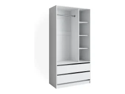 Roupeiro para crianças branco 100x50x200 elmo