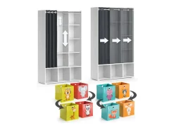 Roupeiro para crianças branco 105.8x38x178.1 luigi