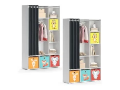 Roupeiro para crianças branco 105.8x38x178.1 luigi