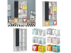 Roupeiro para crianças branco 105.8x38x178.1 luigi