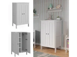 Roupeiro para crianças branco 70x53.4x120.6 ajaton