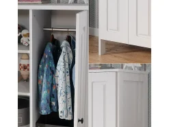 Roupeiro para crianças branco 70x53.4x120.6 ajaton