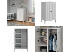 Roupeiro para crianças branco 70x53.4x120.6 ajaton