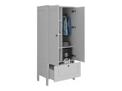 Roupeiro para crianças branco 83.3x53.4x187 ajaton