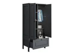Roupeiro para crianças cinza 83.3x53.4x187 ajaton