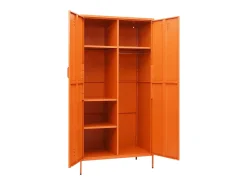 Roupeiro 90x50x180 cm aço laranja