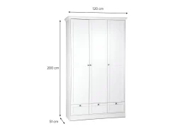 Roupeiro 120x200x51 cm branco