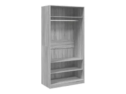 Roupeiro 100x50x200 cm derivados de madeira cinzento sonoma
