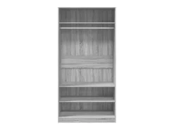 Roupeiro 100x50x200 cm derivados de madeira cinzento sonoma