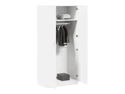 Roupeiro 90x52x200 cm derivados de madeira branco