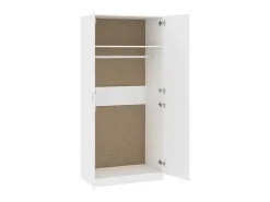 Roupeiro 90x52x200 cm derivados de madeira branco