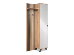 Roupeiro 80x190x37 cm madeira carvalho natural