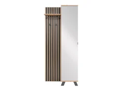 Roupeiro 80x190x37 cm madeira carvalho natural
