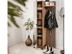 Roupeiro 80x190x37 cm madeira carvalho natural