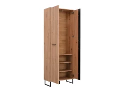 Roupeiro 70,5x194,5x35 cm Madeira de carvalho natural Conjunto de 5 peças para hall