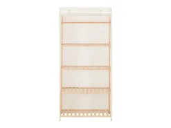 Roupeiro 79x40x170 cm tecido branco
