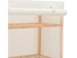 Roupeiro 79x40x170 cm tecido branco