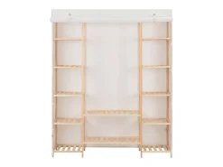 Roupeiro 135x40x170 cm tecido branco