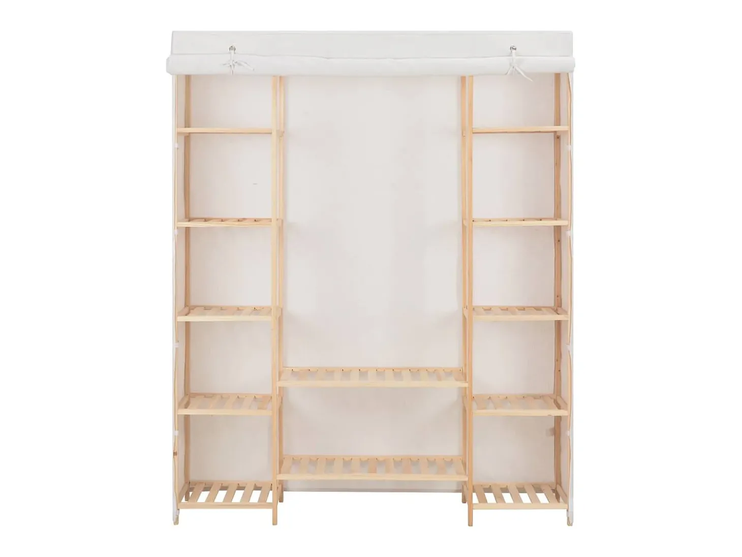 Roupeiro 135x40x170 cm tecido branco