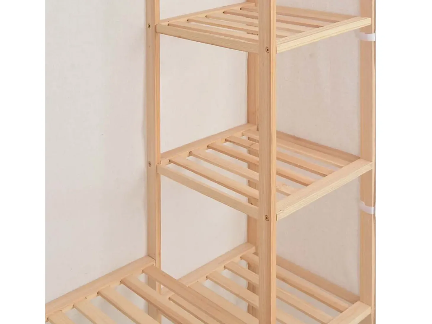 Roupeiro 135x40x170 cm tecido branco