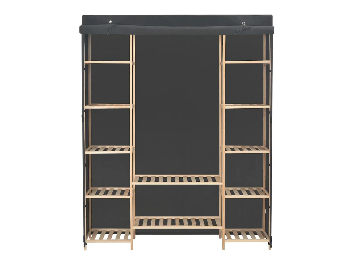 Roupeiro 135x40x170 cm tecido cinzento