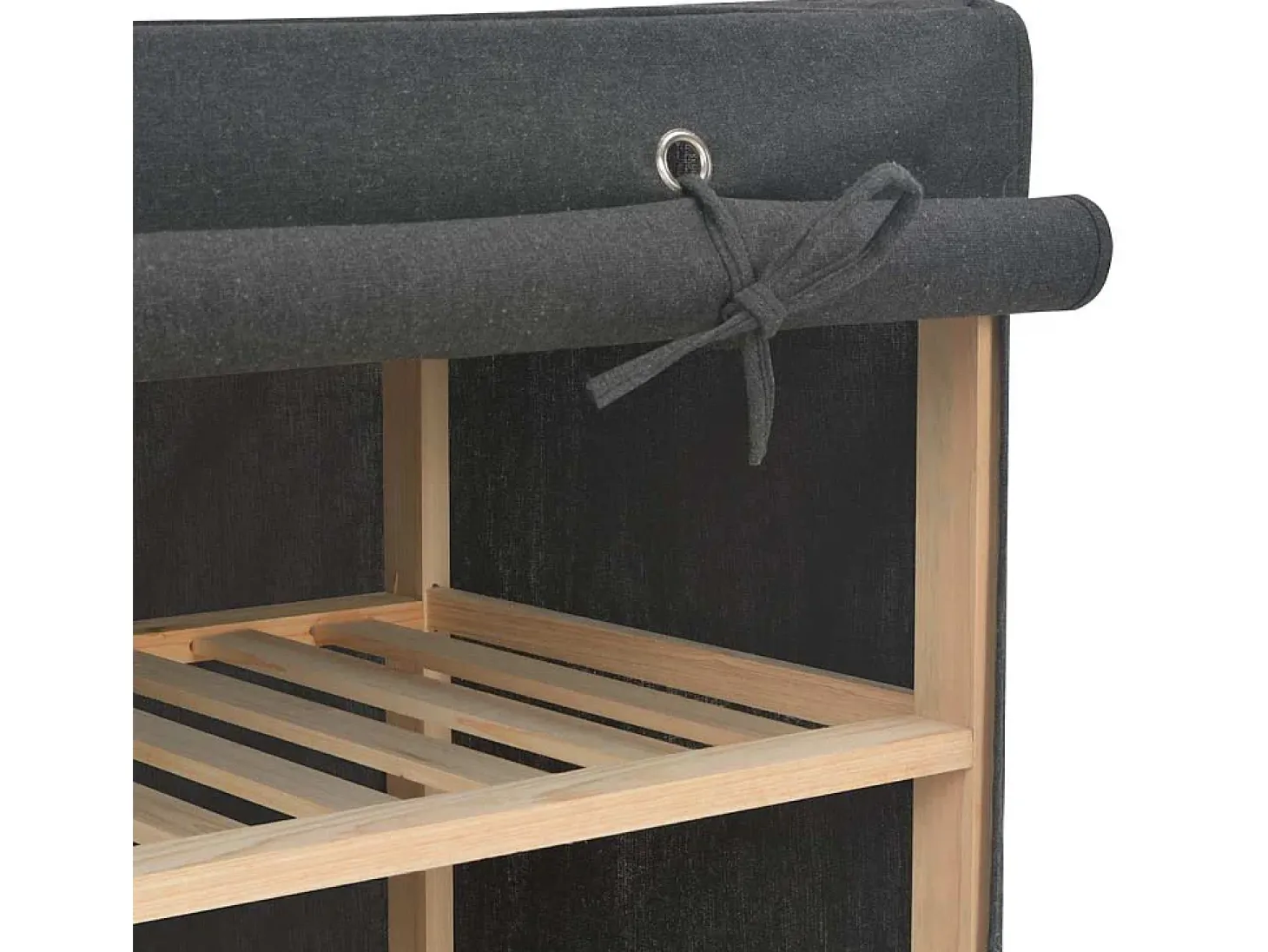 Roupeiro 135x40x170 cm tecido cinzento
