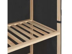 Roupeiro 135x40x170 cm tecido cinzento
