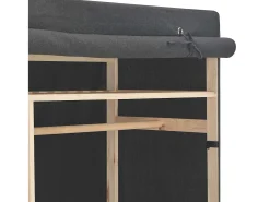 Roupeiro 110x40x170 cm tecido cinzento