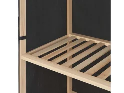 Roupeiro 110x40x170 cm tecido cinzento