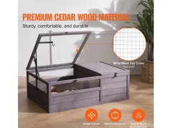 Répteis de Vivário, SucceBuy 96,5 × 61 × 33 cm Habitat para Tartarugas, Casa de Madeira, 2 Peças para Répteis de Interior/Exterior