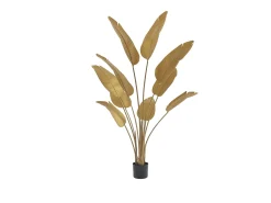 Árvore artificial bananeira com vaso C60 x L60 x A160 cm dourado - NENDAZ