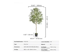 Árvore Artificial SucceBuy 155 cm, Planta Artificial PE, para Casa Escritório Centros Comerciais Interior Exterior