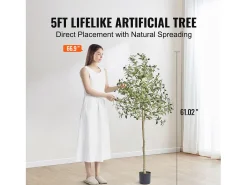 Árvore Artificial SucceBuy 155 cm, Planta Artificial PE, para Casa Escritório Centros Comerciais Interior Exterior