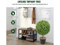 Árvore artificial SucceBuy Árvore Topiária Artificial de 60 cm, Planta Falsa, Folhas Substituíveis, Decoração para Casa