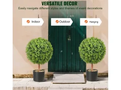 Árvore artificial SucceBuy Árvore Topiária Artificial de 60 cm, Planta Falsa, Folhas Substituíveis, Decoração para Casa