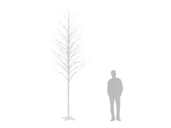 Árvore c/ 672 luzes LED 400 cm bétula branco quente