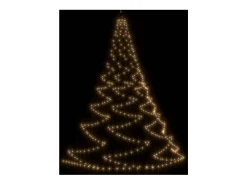 Árvore de Natal parede 720 luzes LED 5 m int/ext branco quente