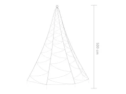 Árvore de Natal parede 720 luzes LED 5 m int/ext branco quente
