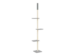 Árvore gatos altura ajust. chão-teto 267,5-297,5 cm cinza-claro