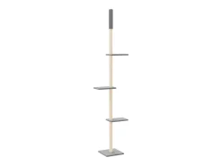 Árvore gatos altura ajust. chão-teto 267,5-297,5 cm cinza-claro