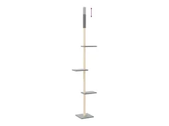 Árvore gatos altura ajust. chão-teto 267,5-297,5 cm cinza-claro
