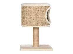 Árvore p/ gatos c/ ninho e poste arranhador 52 cm erva marinha