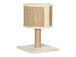 Árvore p/ gatos c/ ninho e poste arranhador 52 cm erva marinha