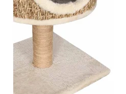 Árvore p/ gatos c/ ninho e poste arranhador 52 cm erva marinha