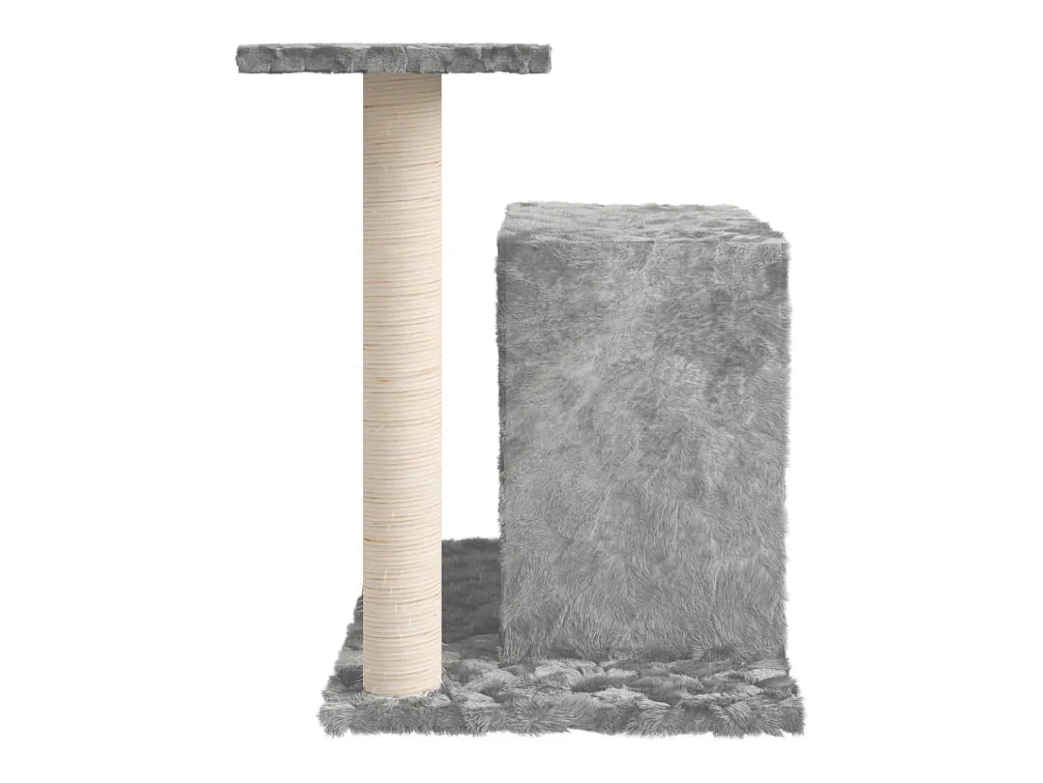 Árvore p/ gatos c/ poste arranhador sisal 51 cm cinzento-claro
