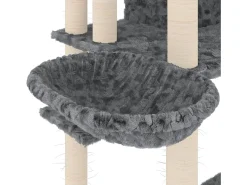 Árvore p/ gatos c/ poste arranhador sisal 191 cm cinza-escuro